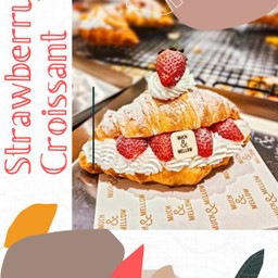 Strawberry cream Croissant