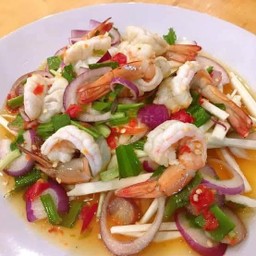 ยำนัวกุ้งสุก