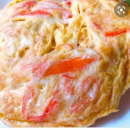 ไข่เจียวปูอัด(ราดข้าว)แถมฟรีน้ำพริกกะปิ