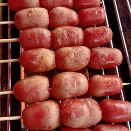 ลูกชิ้น ฮอทดอกสั้น ปิ้ง