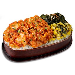 ข้าวหน้าหมูผัดซอสเกาหลี