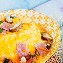 ข้าวไข่ข้นแฮมเห็ด