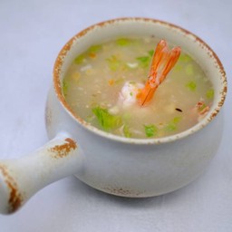 Prawn rice soup