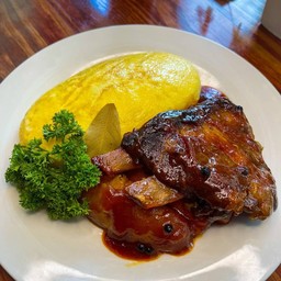 ข้าวไข่ห่อ+สตูว์ซี่โครงหมูอบ