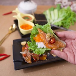 แซลมอนดองซีอิ๊วเซ็ทใหญ่