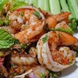 ลาบกุ้งสุก