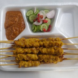 หมูสะเต๊ะ ชุดกลาง 15 ไม้