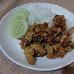 ไก่ทอดกระเทียมลาดข้าว