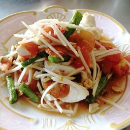 ส้มตำไทย-ไข่เค็ม