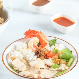 ข้าวต้มปลากระพงรวมมิตร