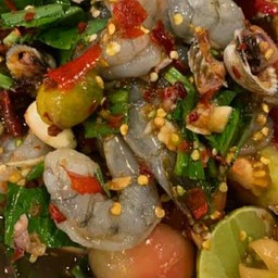 ตำเหล่ากุ้งสด