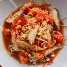 ตำไทย+คอหมูย่าง