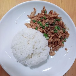 ข้าวราดหมูกระเทียม70