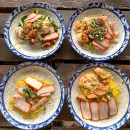 อิ่ม3-บะหมี่เกี๊ยว+ก๋วยจั๊บน้ำข้น+น้ำเปล่า