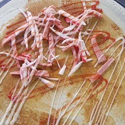 พริกเผา+ไส้กรอก+ปูอัด