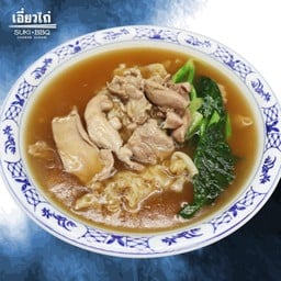 ก๋วยเตี๋ยวราดหน้าไก่ (เส้นใหญ่)   เล็ก