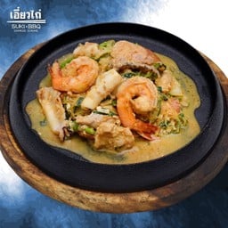 สุกี้แห้งกระทะร้อนทะเล