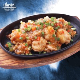 เต้าหู้กระทะร้อนทรงเครื่อง