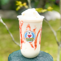 นมหมีปั่นสตรอว์เบอร์รี่