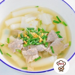 ก๋วยจั๊บน้ำใส เนื้อหมัก