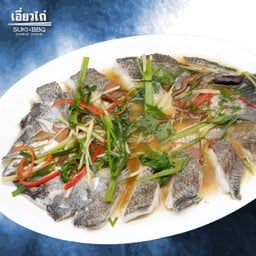 ปลากะพงนึ่งบ๊วย