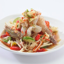 ส้มตำกุ้งแช่