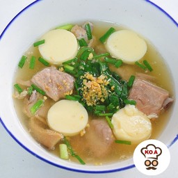 เเกงจืดซี่โครงหมูตุ๋นตำลึง + เต้าหู้ไข่