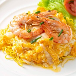 บะหมี่ไข่ขยี้กุ้ง