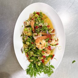 ยำตะไคร้กุ้ง