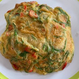 ข้าวไข่เจียวชะอม+พริก