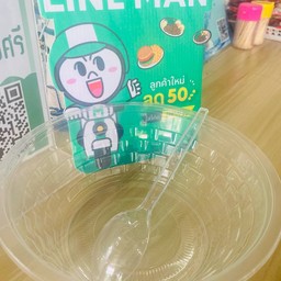 ถ้วยพลาสติก+ช้อนพลาสติก