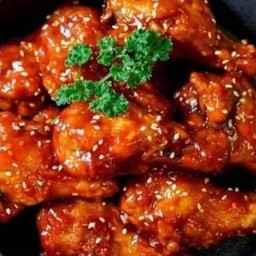 ปีกบนไก่ทอดซอสเกาหลี 5 ชิ้น