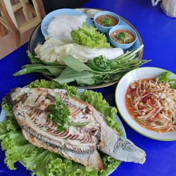 ชุดเมี่ยงปลานิลเผา+ตำไทย