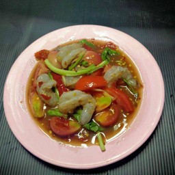 ตำปลาร้าเกาเหลากุ้งสด