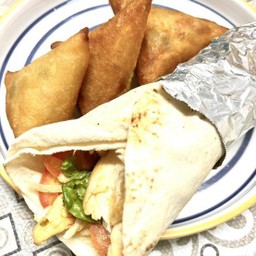 เนื้อผสมไก่เพิ่มซีส+ปอเปี๊ยะ