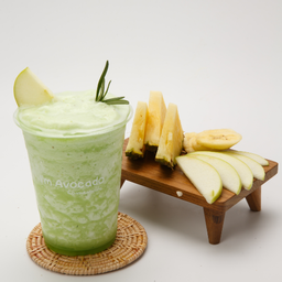 แอปเปิ้ลเขียว-กล้วย-สัปปะรด สมูทตี้