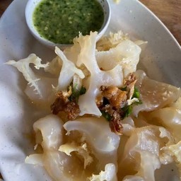 แมงกระพรุนลวกจิ้ม (น้ำจิ้มซีฟู้ด)