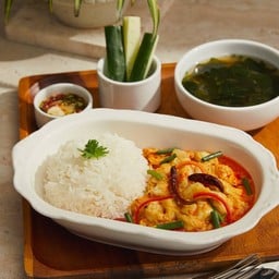 Chunky Curry Crab with Rice