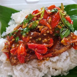Fried Fish Basil With Rice