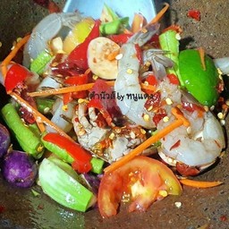 ตำเหลากุ้งสด