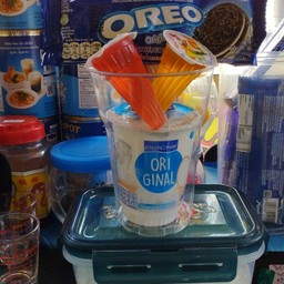 โยเกิร์ต+ปีโป้+โอริโอ้ ปั่น