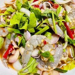 ยำกุ้งสด น้ำปลาร้า