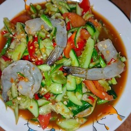 ตำแตงกุ้งสด