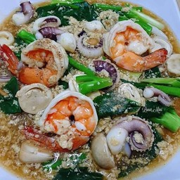 ราดหน้าหมึก,กุ้ง,รวม