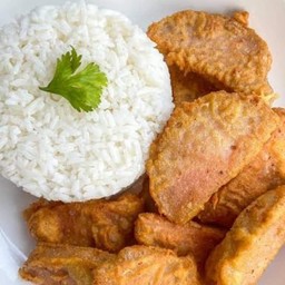 หมูยอทอด ราดข้าว