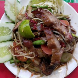 ตำปลาร้าคอหมูย่าง