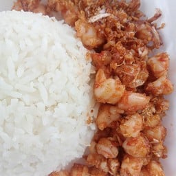 ข้าวกุ้งสับทอดกระเทียม