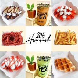 205 Homemade  ชานม เฟรนช์ฟรายส์ ครอฟเฟิล