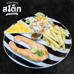 สเต็กปลาแซลมอน(ย่าง)