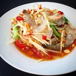 ตำกุ้งสดไทย (กุ้ง 4-5 ตัว)